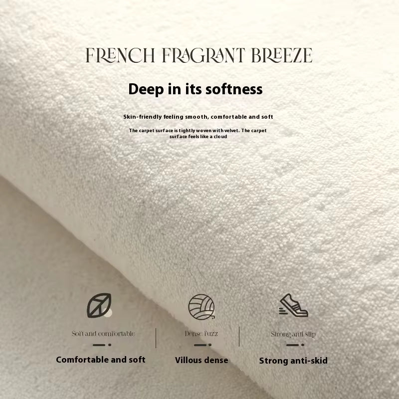 VIKAMA Cartoon Imitation Cashmere Floor Mat Irregular Living Room Anti-Slip Rug Bedroom Stain-Resistant Decorative Rug