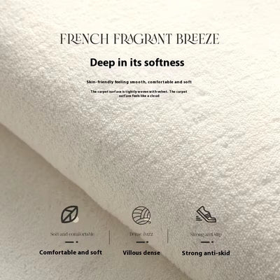 VIKAMA Cartoon Imitation Cashmere Floor Mat Irregular Living Room Anti-Slip Rug Bedroom Stain-Resistant Decorative Rug