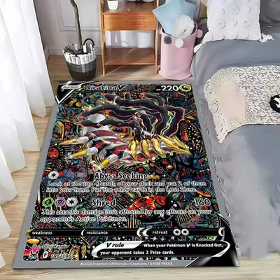 Japanese Game Pokemon Card Pattern Carpet for Living Room Decor Bedroom Bedside Leisure Area Floor Mats Welcome Rug Gift