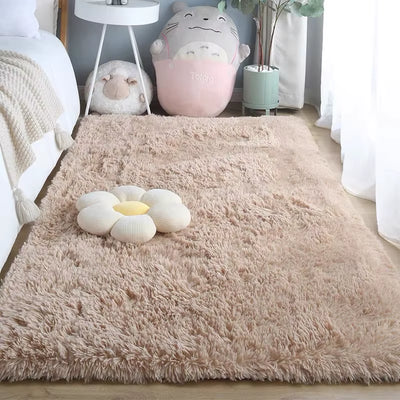 Tie-Dye Plush Carpet Soft Fluffy Living Room Bedroom Mat Home Decor Children'S Room Baby Crawling Non-Slip Floor Mat