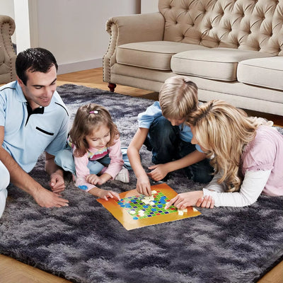 Tie-Dye Plush Carpet Soft Fluffy Living Room Bedroom Mat Home Decor Children'S Room Baby Crawling Non-Slip Floor Mat