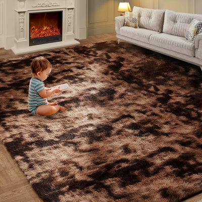 Tie-Dye Plush Carpet Soft Fluffy Living Room Bedroom Mat Home Decor Children'S Room Baby Crawling Non-Slip Floor Mat