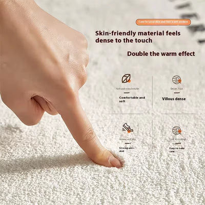 VIKAMA Cartoon Imitation Cashmere Floor Mat Irregular Living Room Anti-Slip Rug Bedroom Stain-Resistant Decorative Rug