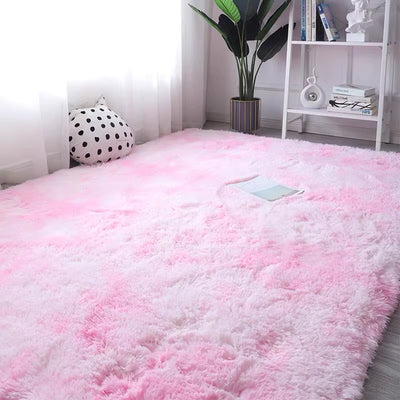 Tie-Dye Plush Carpet Soft Fluffy Living Room Bedroom Mat Home Decor Children'S Room Baby Crawling Non-Slip Floor Mat