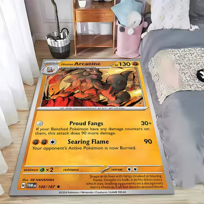 Japanese Game Pokemon Card Pattern Carpet for Living Room Decor Bedroom Bedside Leisure Area Floor Mats Welcome Rug Gift