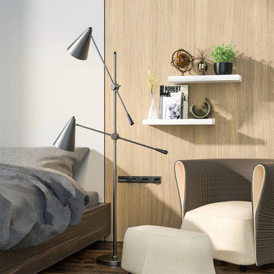 Modern Floating Shelves Set of 2 Wall Mounted Nursery Book Shelves Rustic Wooden Picture Ledge Shelf for Living Room Kitchen