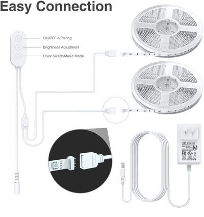 Indoor 33 Ft Smart Color Changing LED Strip Light
