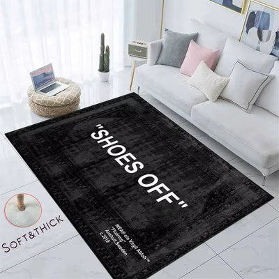 Shoes off Shoes Room Hypebeast Living Room Bedroom Kitchen Bathroom Lightweight Rugs Washable Carpet Mat Home Decor