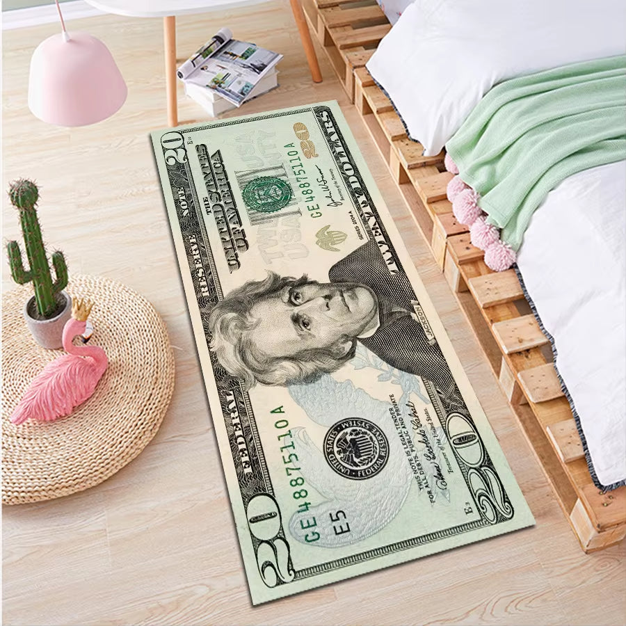 Creative Long Strip Bedroom Bed Dollar Rug Living Room Rectangular Entryway Corridor Bay Window Non-Slip Floor Mat