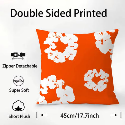 Luxury D-Denim T-Tears Pillow Case Square Double‑Sided Print Cushion Case for Sofa Home Bedchamber Decor Gift