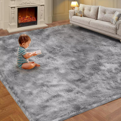 Tie-Dye Plush Carpet Soft Fluffy Living Room Bedroom Mat Home Decor Children'S Room Baby Crawling Non-Slip Floor Mat