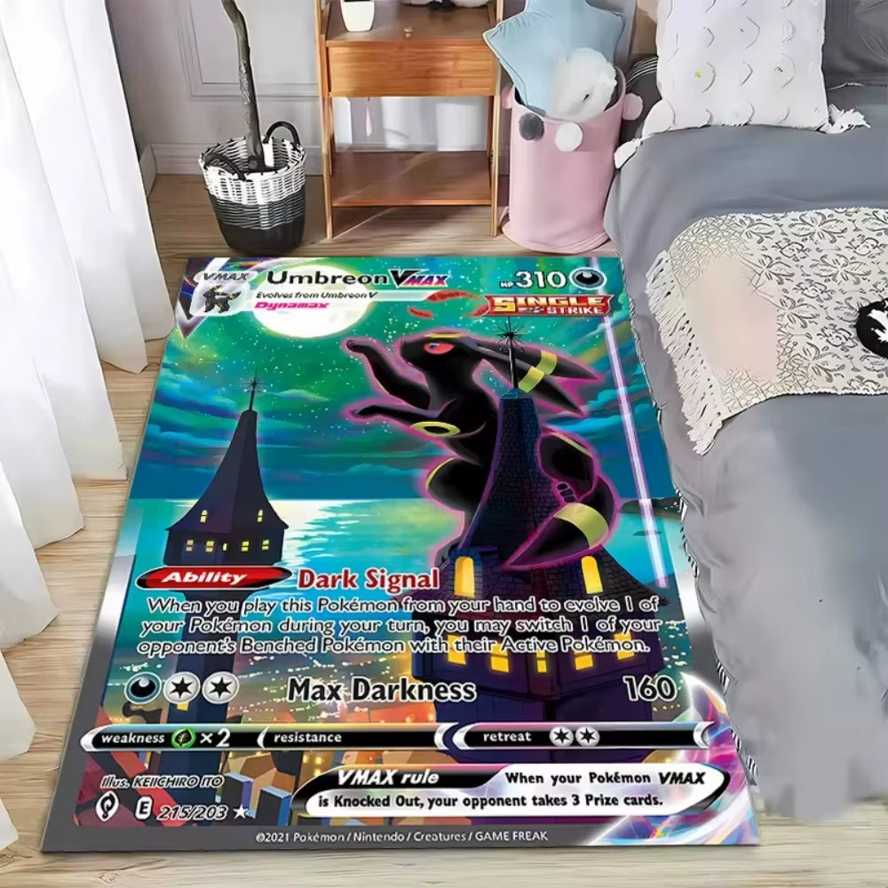 Japanese Game Pokemon Card Pattern Carpet for Living Room Decor Bedroom Bedside Leisure Area Floor Mats Welcome Rug Gift