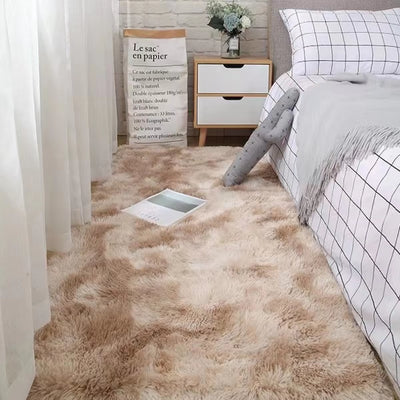 Soft Area Rugs Bedroom Carpet Fluffy Non-Slip Tie-Dyed Fuzzy Shag Plush Soft Shaggy Bedside Rug Living Room Carpet
