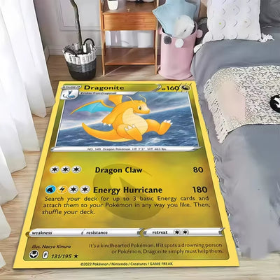 Japanese Game Pokemon Card Pattern Carpet for Living Room Decor Bedroom Bedside Leisure Area Floor Mats Welcome Rug Gift