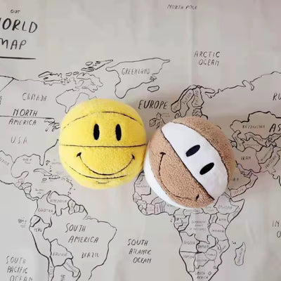 Creative Basketball Plush Toy Cute round Pillow Car Home Soft Basketball Doll Ball Throw Pillow Gifts for Kids